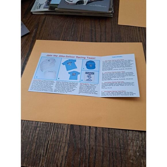 Vintage Jimmy Means 52 Alka-Seltzer Racing Team Fold-Out Driver Card NASCAR 1989 - Picture 2 of 2